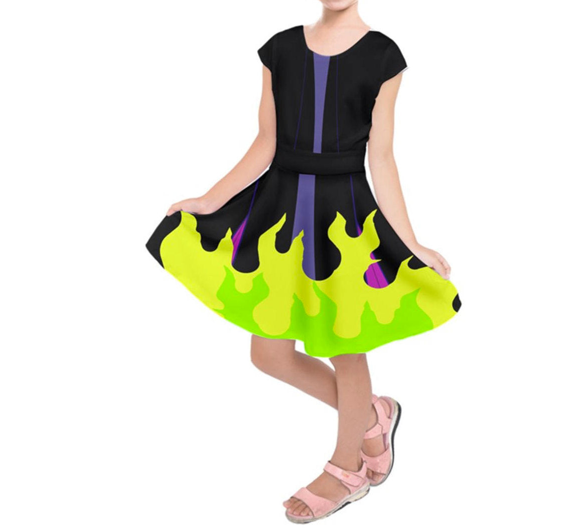 Kid&#39;s Maleficent Sleeping Beauty Inspired Short Sleeve Dress