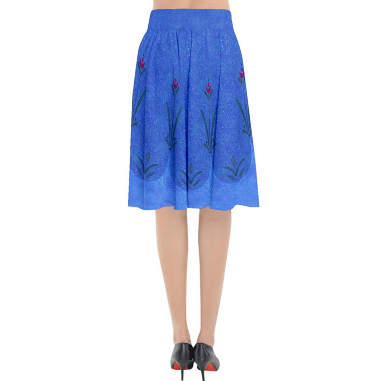 Anna Frozen Inspired Flared Midi Skirt