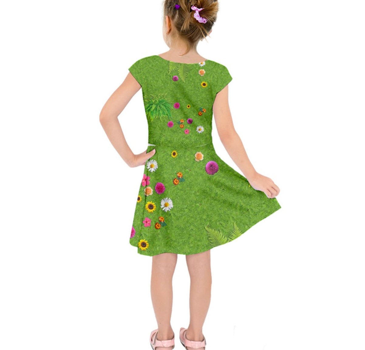 Kid&#39;s Te Fiti Moana Inspired Short Sleeve Dress