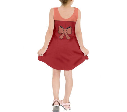 Kid&#39;s Red Bimbette Beauty and the Beast Inspired Sleeveless Dress