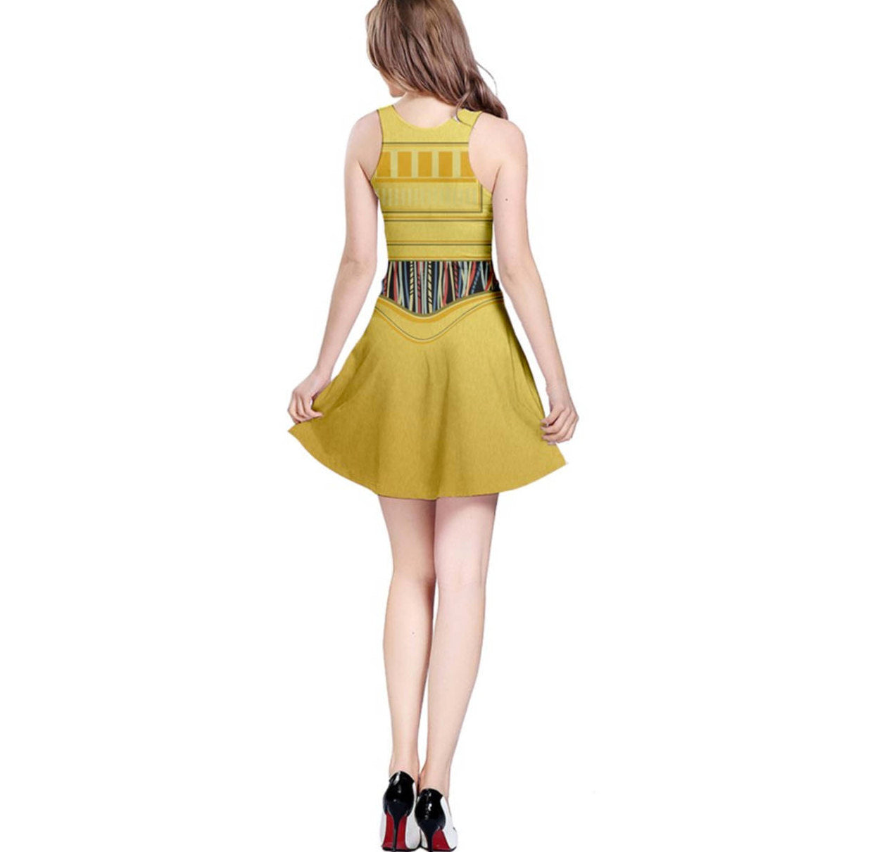 C3PO Star Wars Inspired Sleeveless Dress