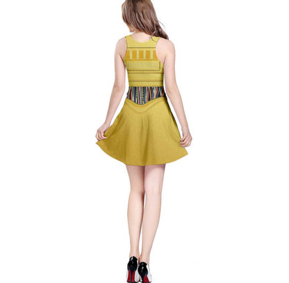 C3PO Star Wars Inspired Sleeveless Dress