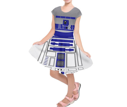 Kid&#39;s R2D2 Star Wars Inspired Short Sleeve Dress
