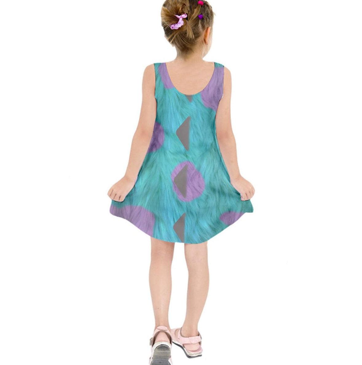 Kid's Sulley Monsters Inc. Inspired Sleeveless Dress