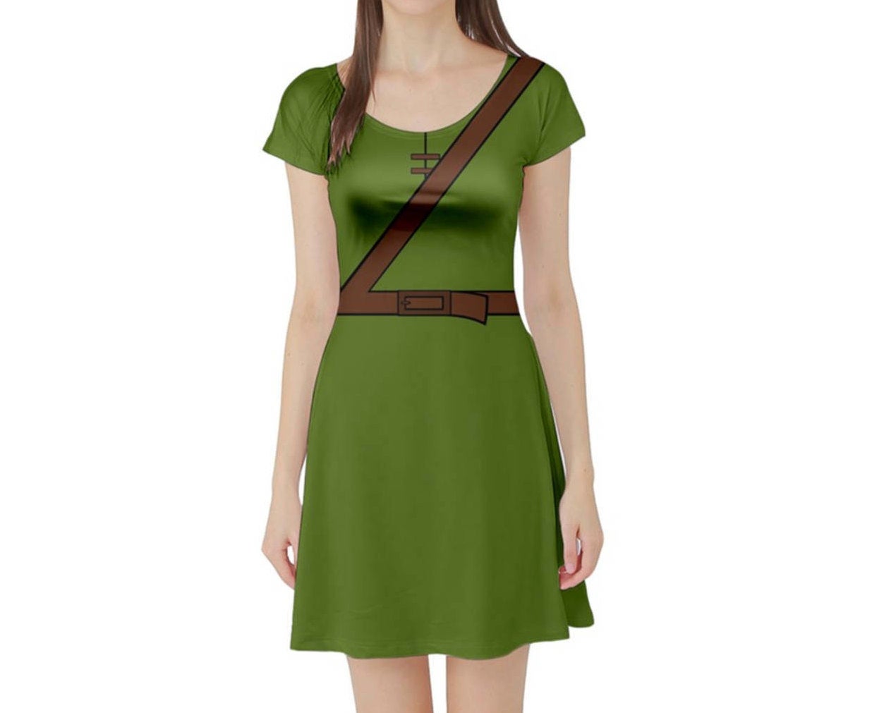 Robin Hood Inspired Short Sleeve Skater Dress