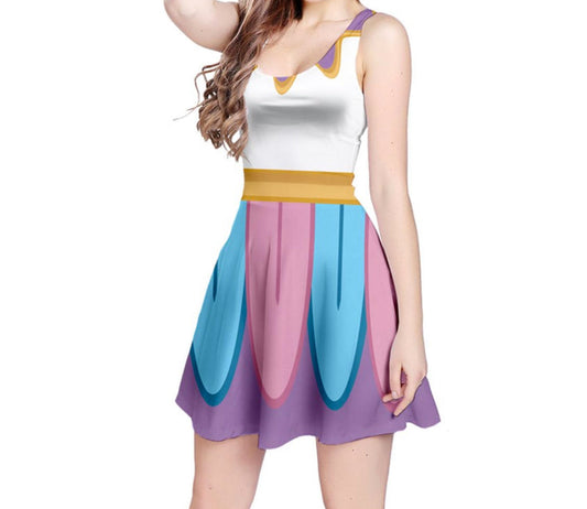 Mrs. Potts Beauty and the Beast Inspired Sleeveless Dress