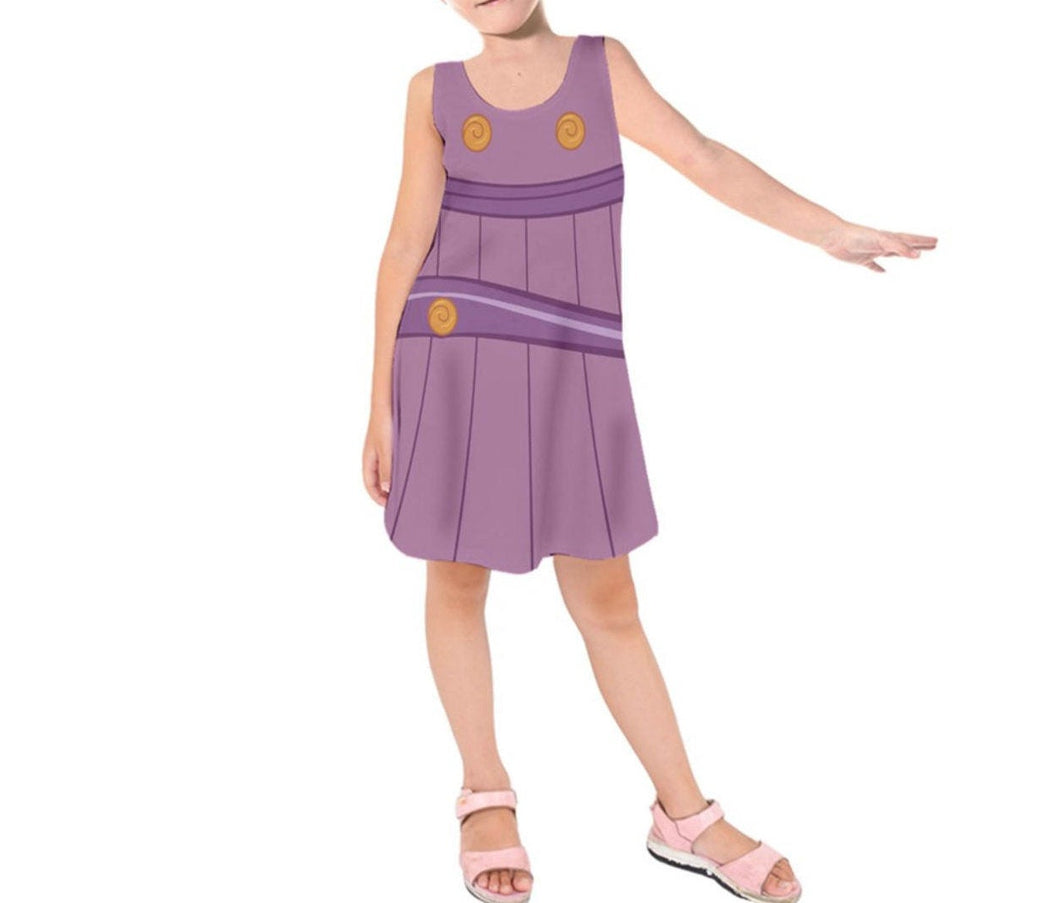 Kid's Megara Hercules Inspired Sleeveless Dress