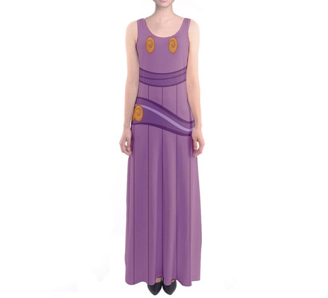 Megara Hercules Inspired Sleeveless Maxi Dress