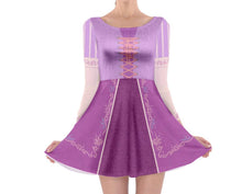 Rapunzel Tangled Inspired Long Sleeve Skater Dress