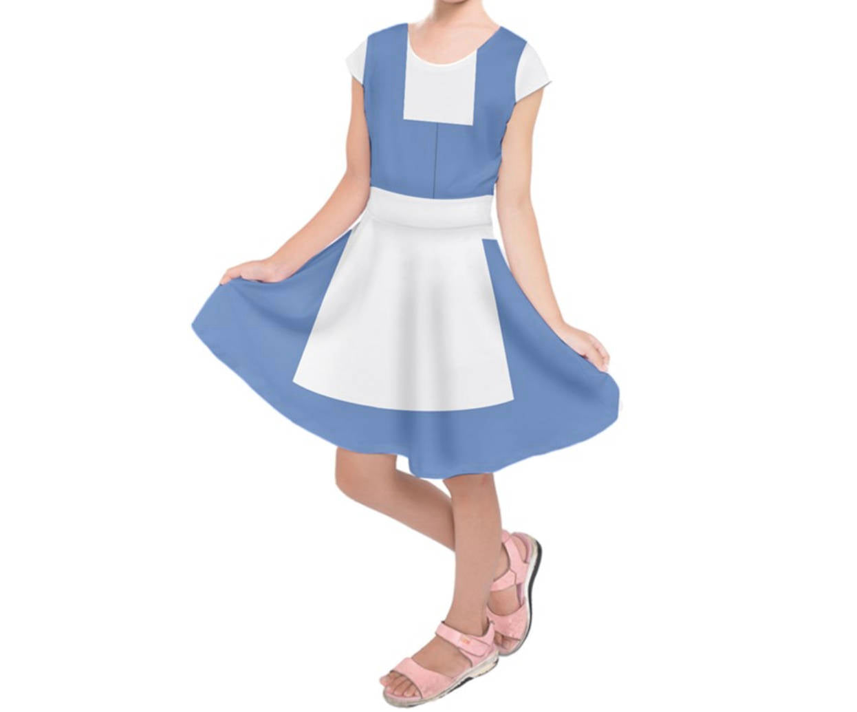 Kid&#39;s Town Belle Beauty and the Beast Inspired Short Sleeve Dress