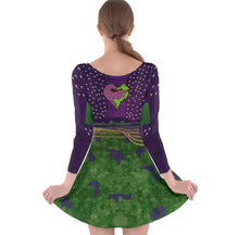 Mal Descendants 2 Inspired Long Sleeve Skater Dress