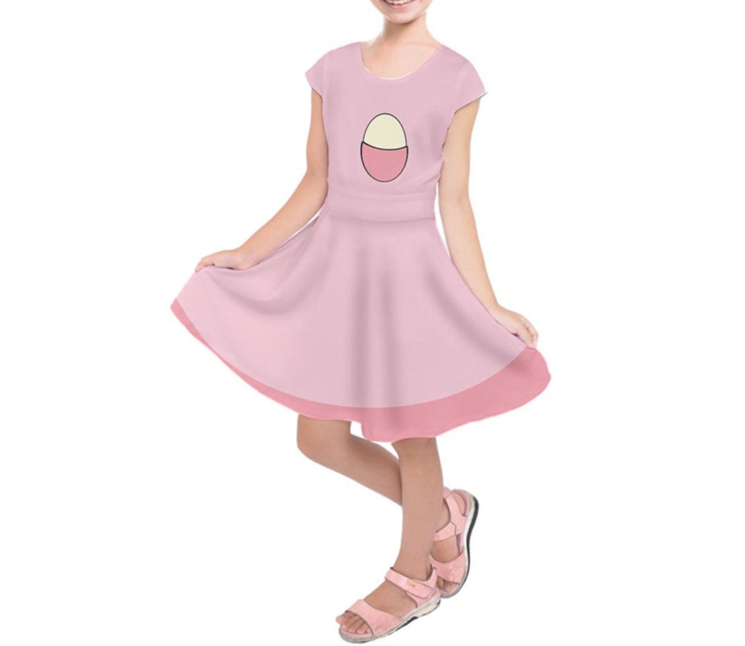 Kid's Chansey Pokemon Inspired Short Sleeve Dress