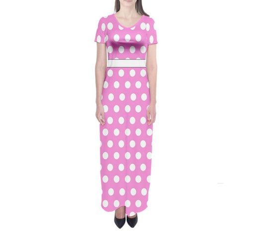 Minnie Inspired Short Sleeve Maxi Dress