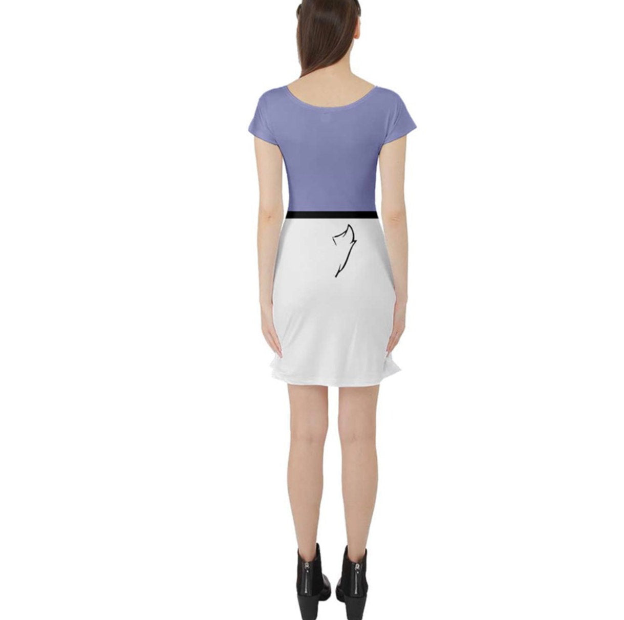 Daisy Duck Inspired Short Sleeve Skater Dress