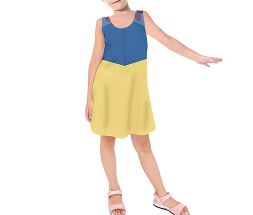 Kid's Snow White Inspired Sleeveless Dress