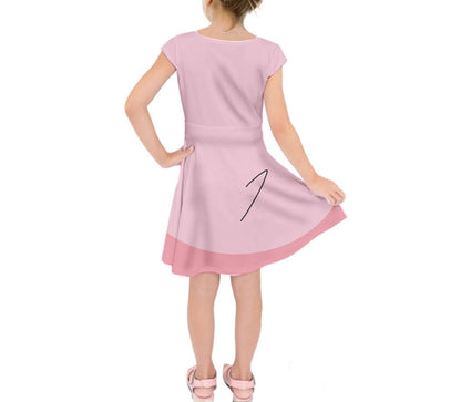 Kid&#39;s Chansey Pokemon Inspired Short Sleeve Dress