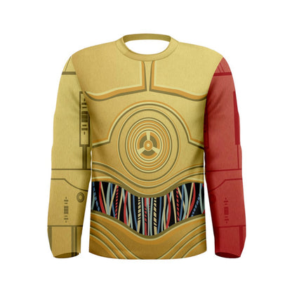 Men&#39;s C3PO Star Wars Inspired Long Sleeve Shirt