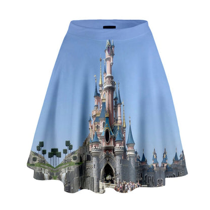 Disneyland Paris Castle Inspired High Waisted Skirt