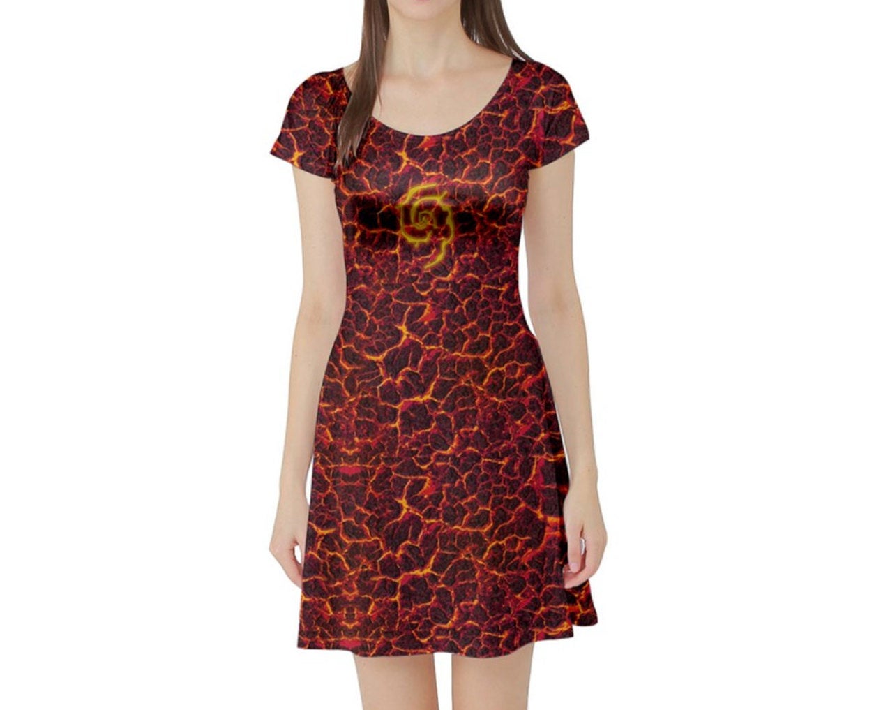 Te Ka Moana Inspired Short Sleeve Skater Dress