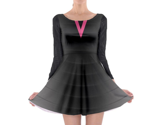 Edna Mode The Incredibles Inspired Long Sleeve Skater Dress