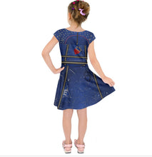 Kid&#39;s Evie Descendants 2 Inspired Short Sleeve Dress