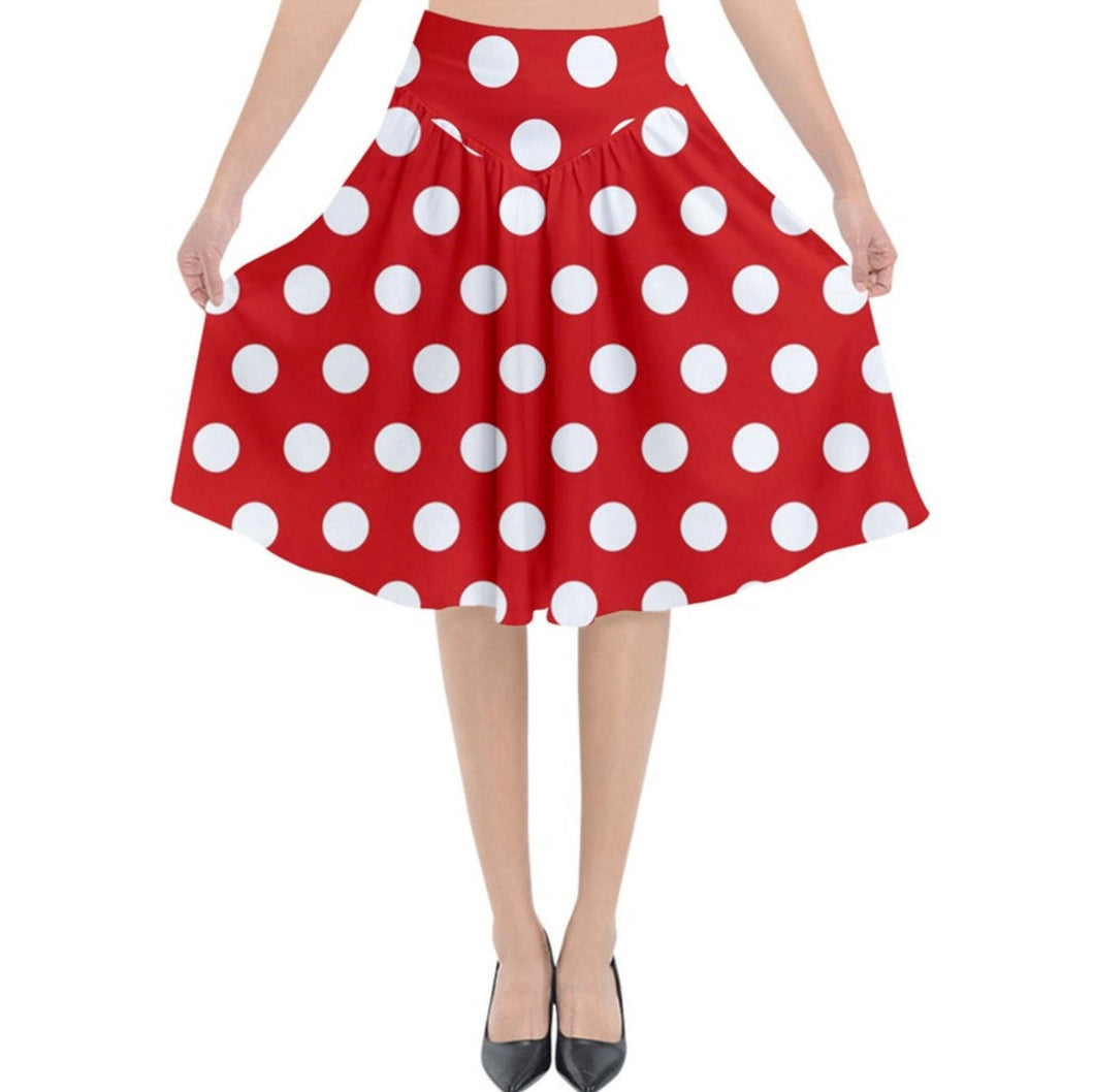Minnie Inspired Flared Midi Skirt