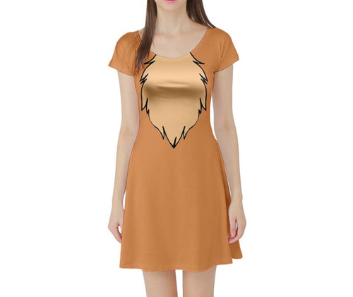 Lady Lady and the Tramp Short Sleeve Skater Dress