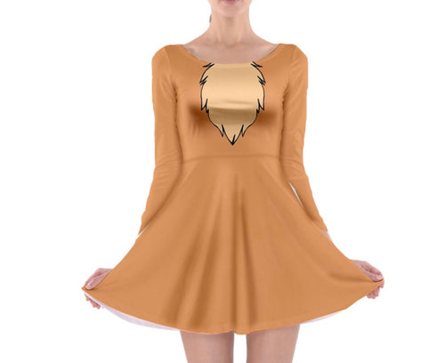 Lady Lady and the Tramp Inspired Long Sleeve Skater Dress