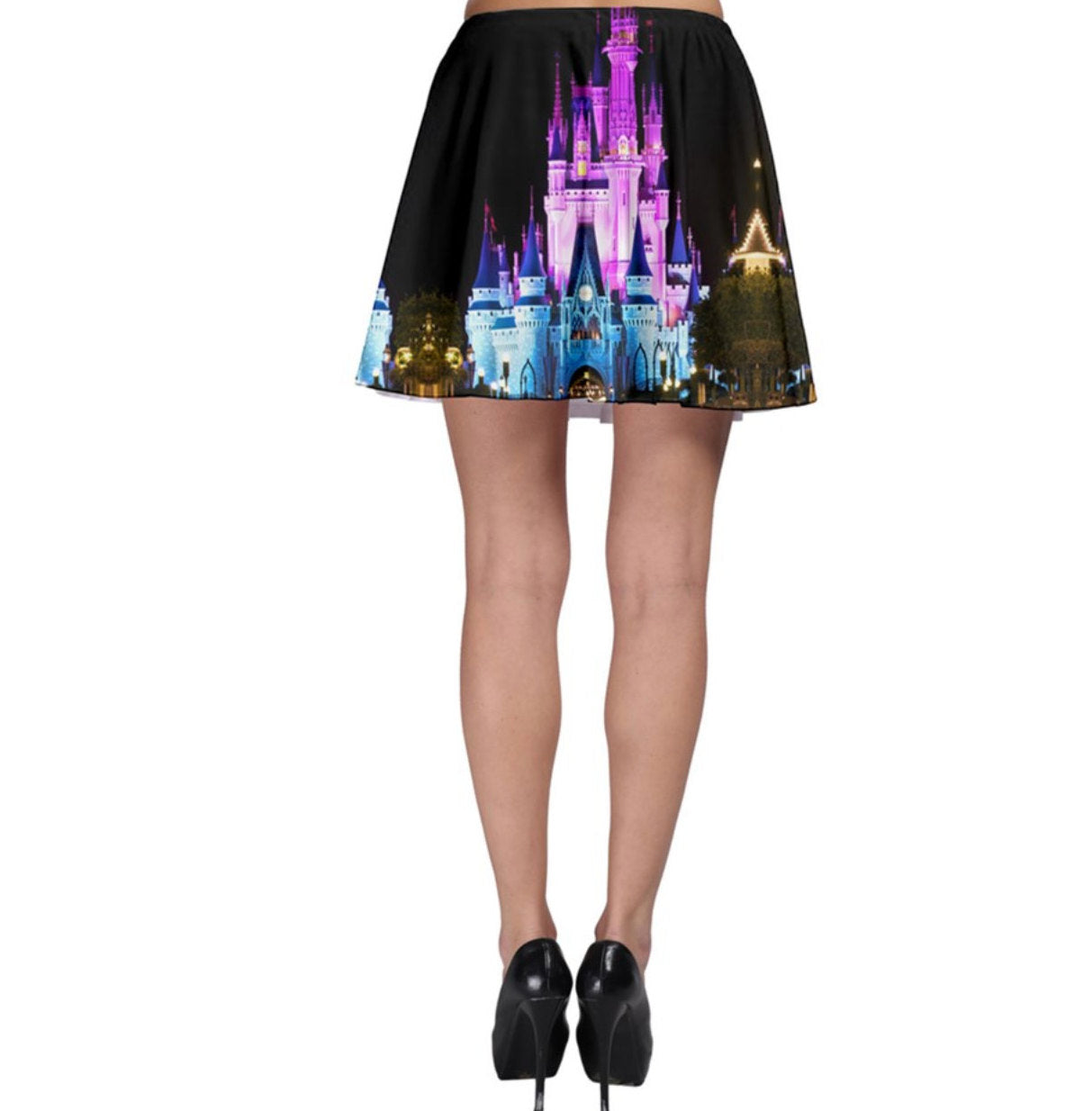 Nighttime Cinderella Castle Inspired Skater Skirt