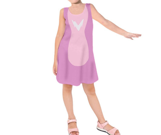 Kid&#39;s Angel Lilo and Stitch Inspired Sleeveless Dress
