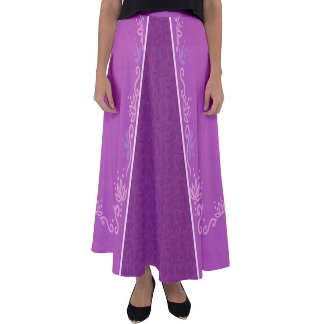 Rapunzel Tangled Inspired Flared Maxi Skirt