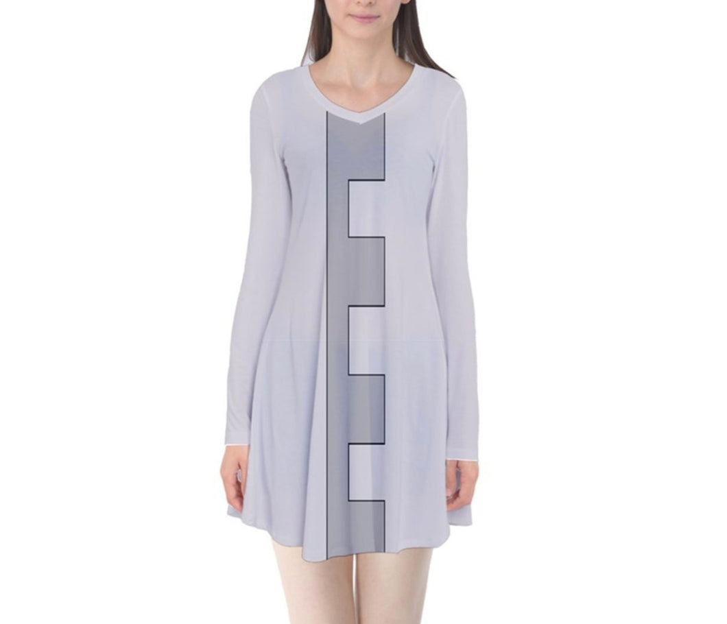 Yzma Emperor's New Groove Inspired Long Sleeve Flare Dress