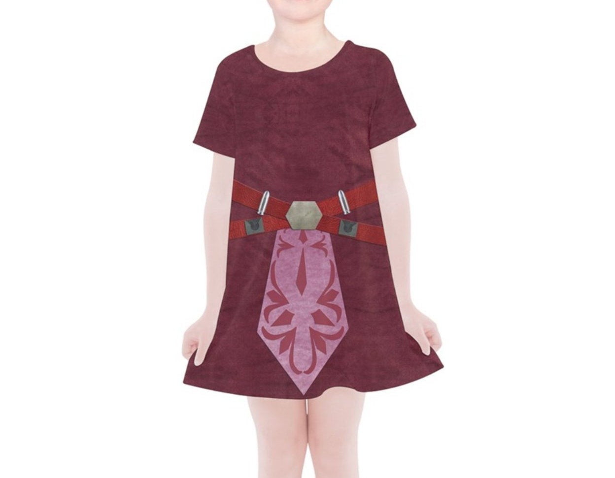 Kid&#39;s Ahsoka Tano Star Wars Inspired Short Sleeve Dress