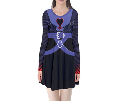Riku Kingdom Hearts Inspired Long Sleeve Flare Dress