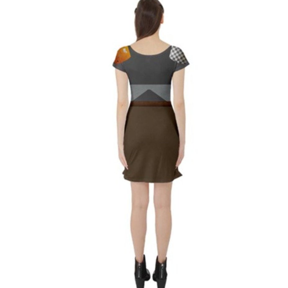 Sabine Wren Star Wars Inspired Short Sleeve Skater Dress