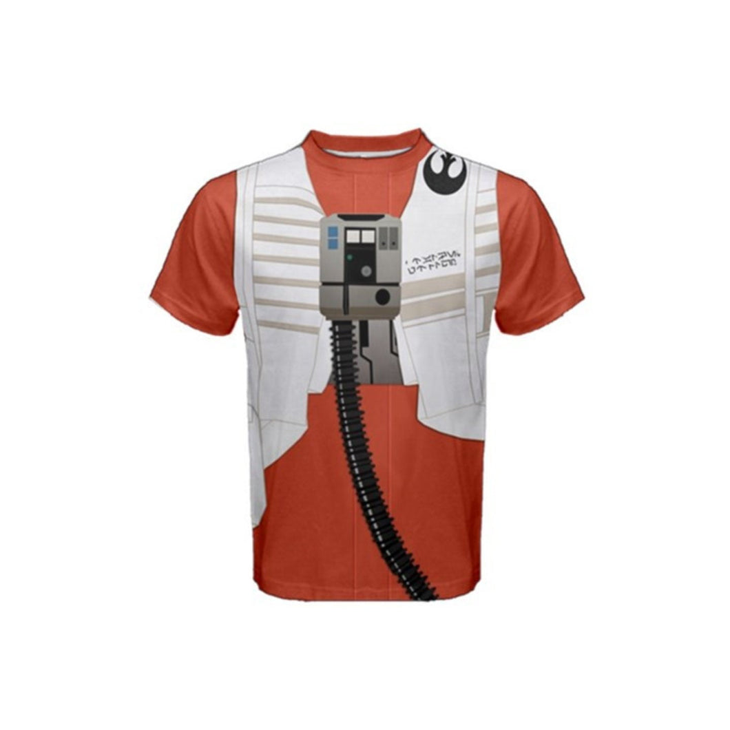 RUSH ORDER: Men's Poe Dameron Rebel Pilot Star Wars Inspired ATHLETIC Shirt