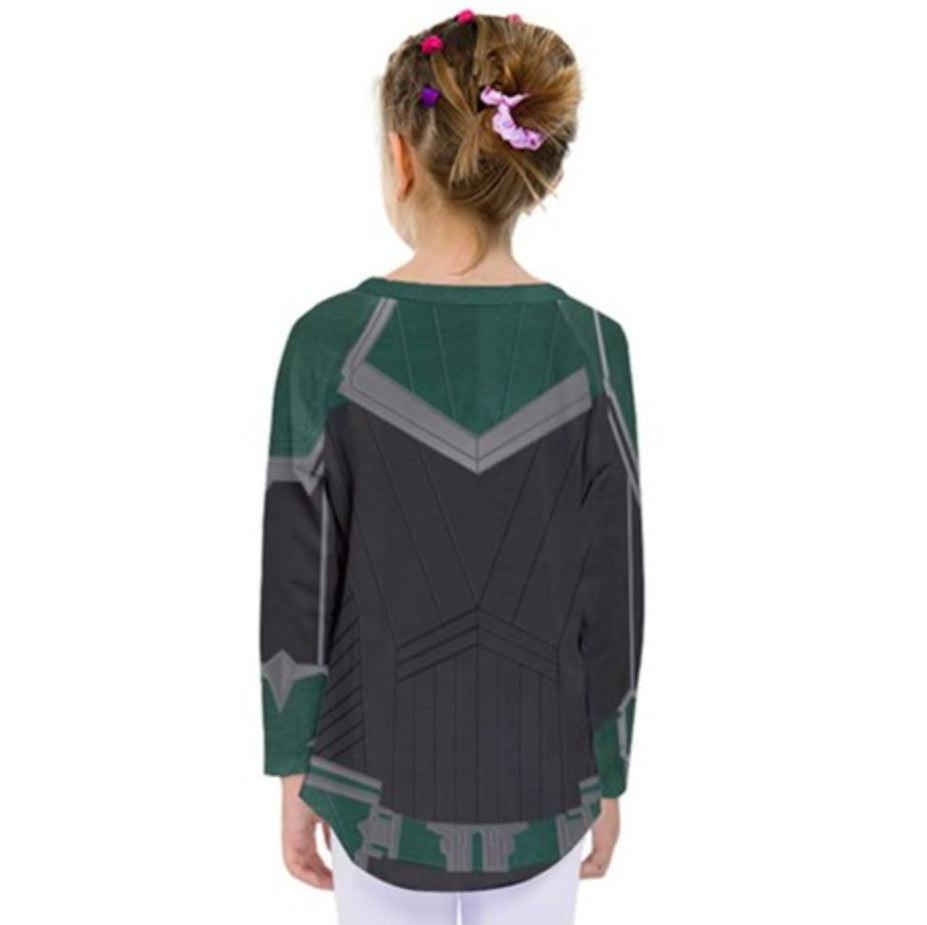 Kid's Captain Marvel Starforce Inspired Long Sleeve Shirt