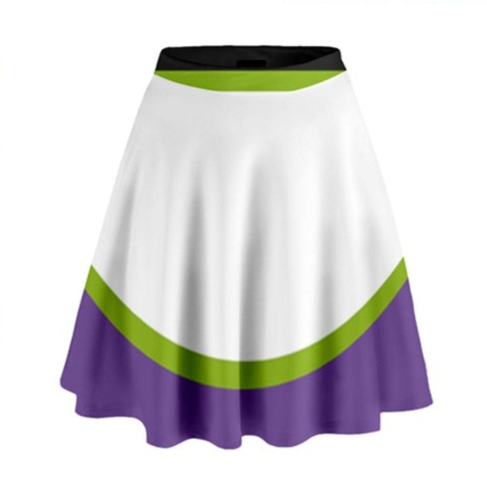 Buzz Lightyear Toy Story Inspired High Waisted Skirt
