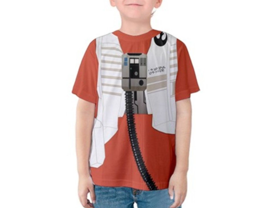 Kid's Poe Dameron Rebel Pilot Star Wars Inspired Shirt