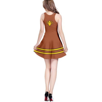Cogsworth Beauty and the Beast Inspired Sleeveless Dress
