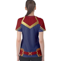 Women&#39;s Captain Marvel Inspired ATHLETIC Shirt