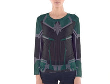 Women&#39;s Captain Marvel Starforce Inspired Long Sleeve Shirt