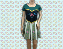 Anna Coronation Frozen Inspired Short Sleeve Skater Dress