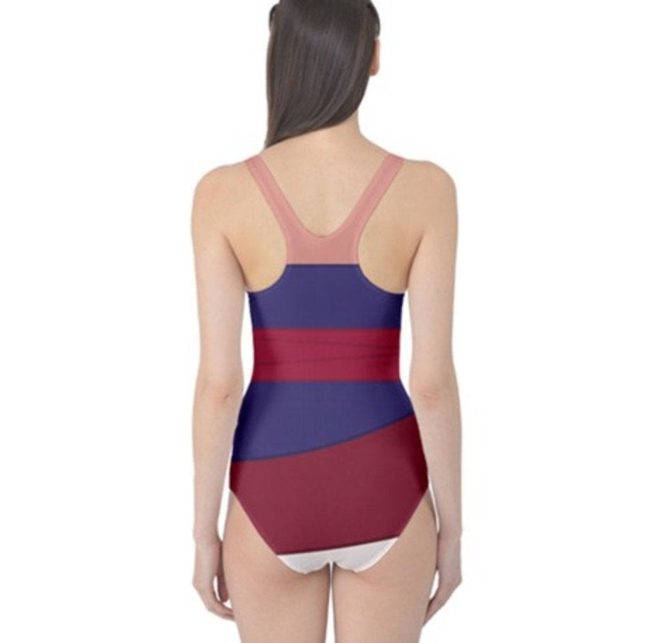 Pink Mulan Inspired One Piece Swimsuit