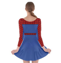Spider-Man Inspired Long Sleeve Skater Dress