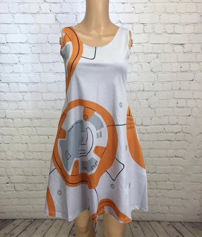 BB-8 Star Wars Inspired Sleeveless Dress