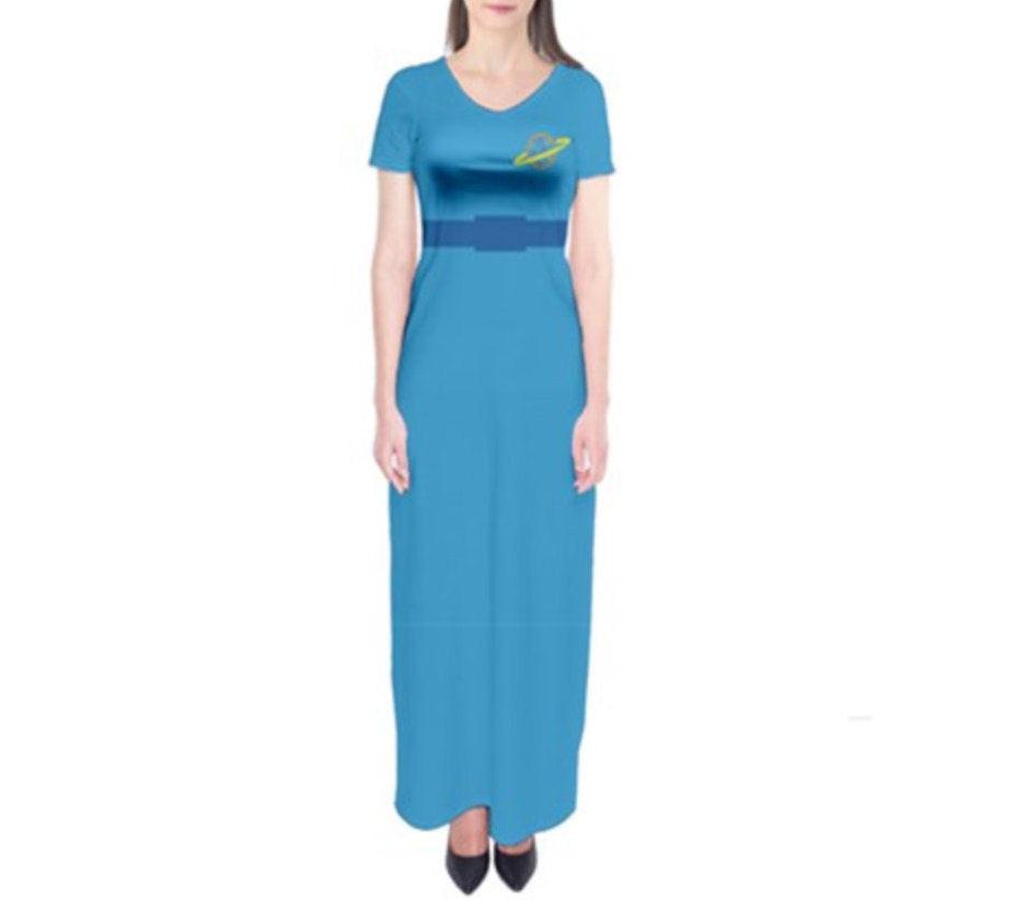 Alien Toy Story Inspired Short Sleeve Maxi Dress