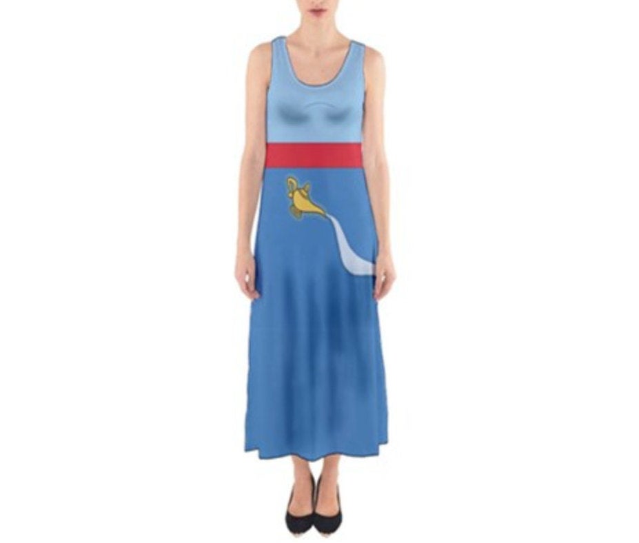 Genie Aladdin Inspired Sleeveless Maxi Dress