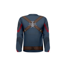 Men&#39;s Captain America Inspired Long Sleeve Shirt