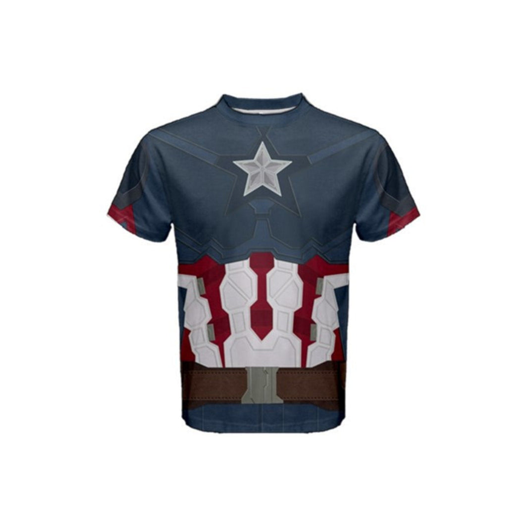 Men's Captain America Inspired ATHLETIC Shirt